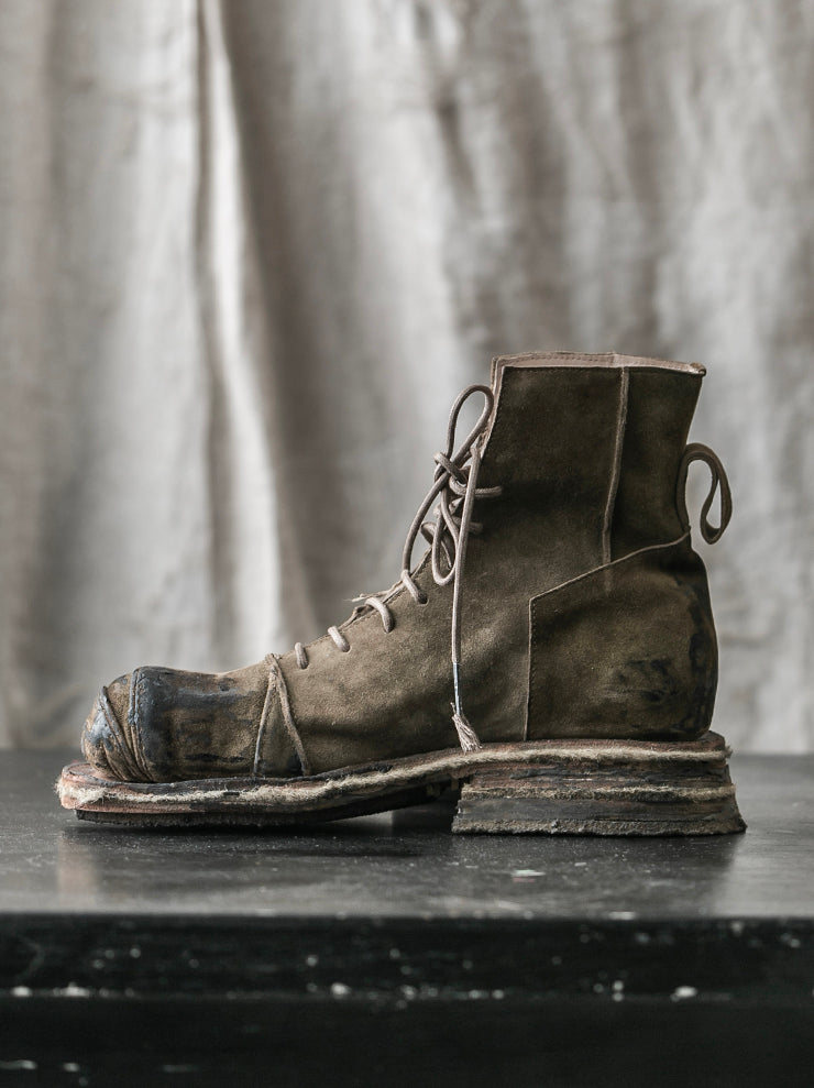 MATTHIAS WINKLER<br> MENS Antique Lederhosen Boots JAGA MOOS / Lederhosen Green