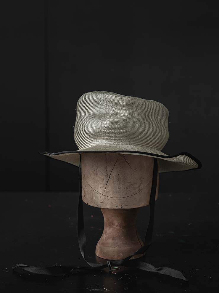 HORISAKI<br> SHVBK007 Antique Sisal Straw Hat IRON