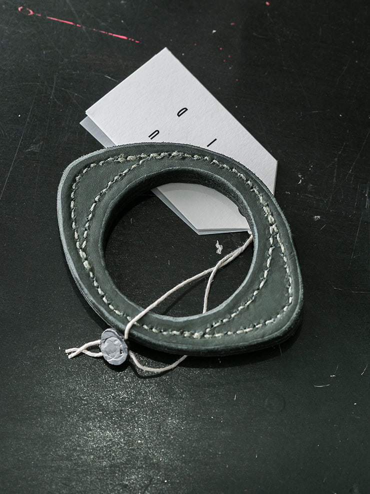 GUIDI<br> Leather bracelet S11 MILITARY GREEN CV31T / CUOIO FULL GRAIN