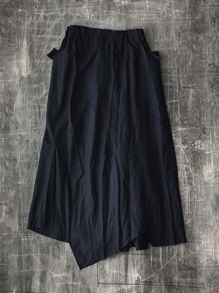 ATELIER SUPPAN<br> WOMENS Blue wool front pocket skirt