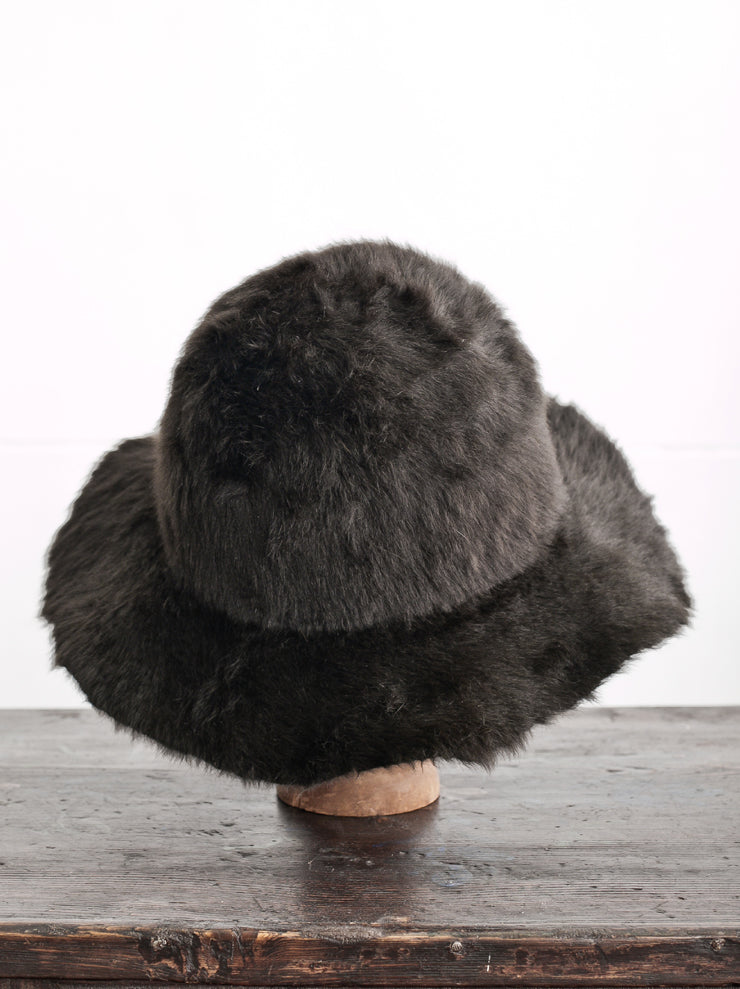 HORISAKI<br> RHOS008PLPP Vintage Rabbit Fur Felt Reversible Hat BROWN