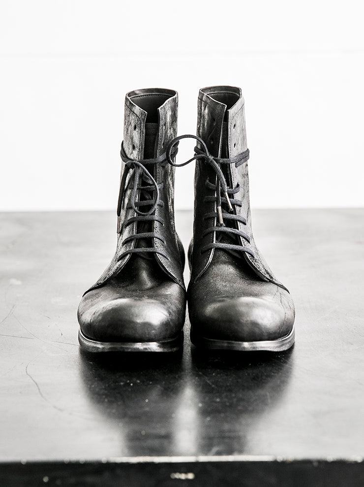 DIMISSIANOS&amp;MILLER<br> Women's open stitch 2 piece boots BLACK
