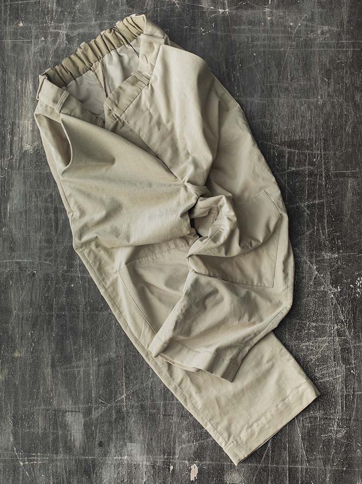 ATELIER SUPPAN<br> MENS beige corduroy large trousers