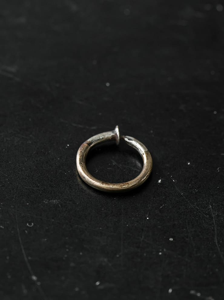 GUIDI <br>Silver bronze spiral ring G-SPR1BR