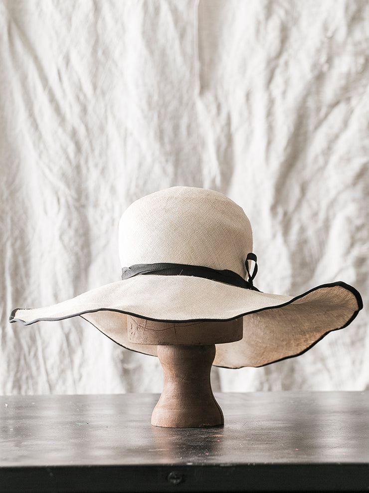 HORISAKI<br> SHELS015 Antique Paris Sisal Straw Hat NATURE