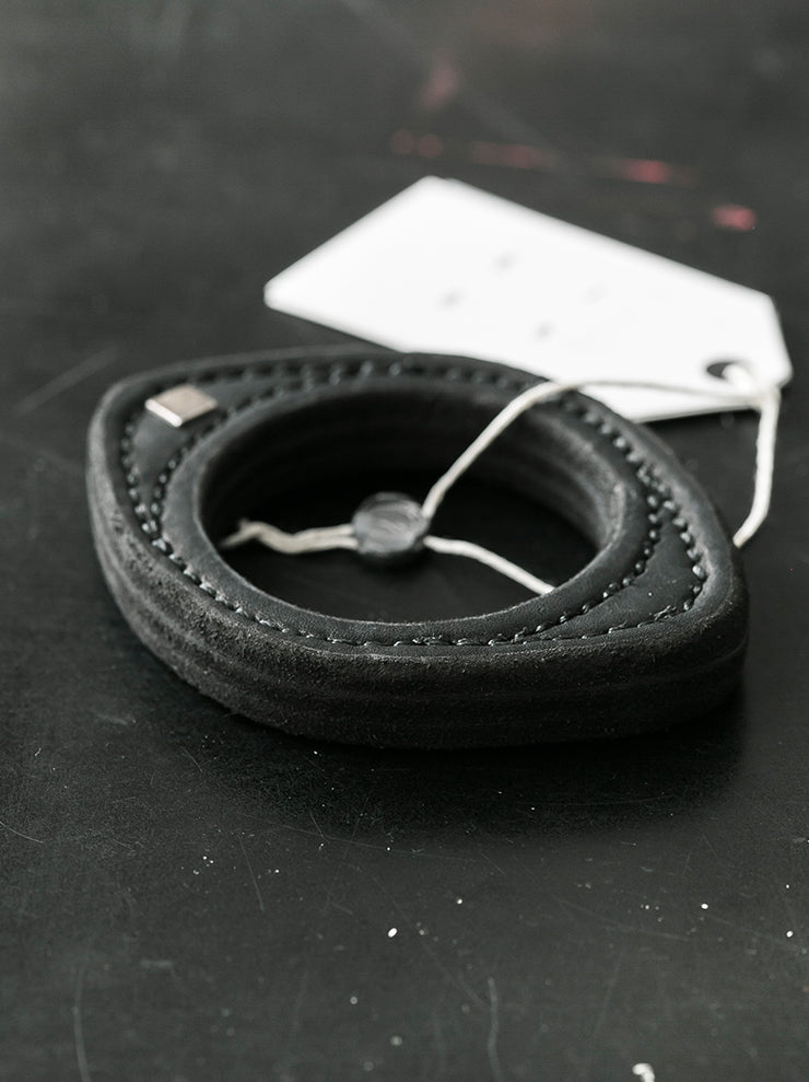 GUIDI<br> Leather bracelet S11 MATTE BLACK CV39T / CUOIO FULL GRAIN