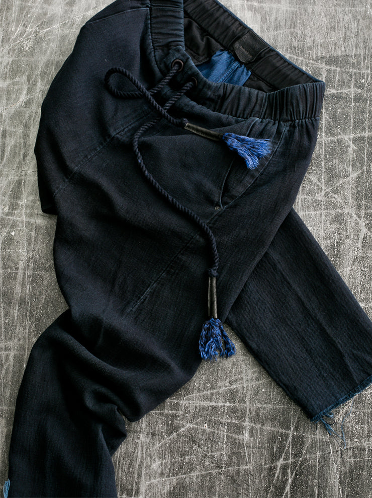 MATiAS<br> Italian cotton wool blend indigo trousers