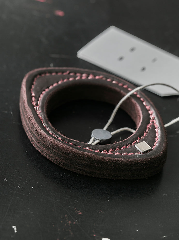GUIDI <br>Leather bracelet S11 BORDEAUX CV23T / CUOIO FULL GRAIN