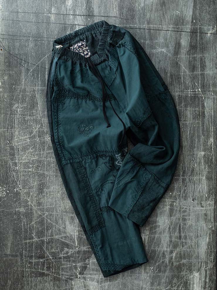 By Walid<br> MENS Gerald Trousers / VERT FONCE