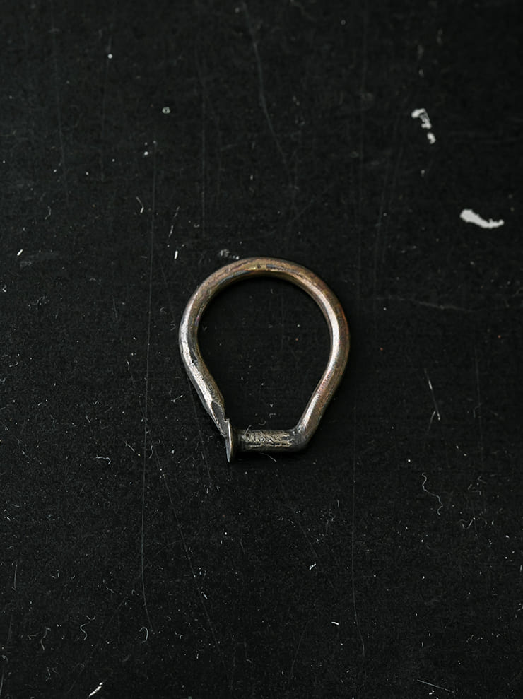GUIDI<br> Silver bronze spiral ring G-SPR3BR