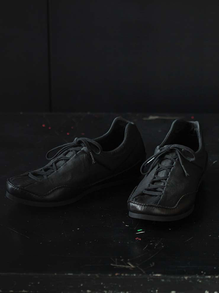 EMATYTE<br> MENS Kangaroo Leather Shoes / BLACK