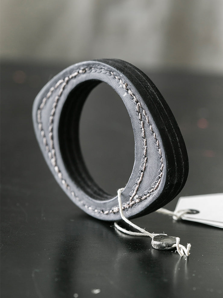 GUIDI<br> Leather bracelet S11 GRAY CO49T / CUOIO FULL GRAIN