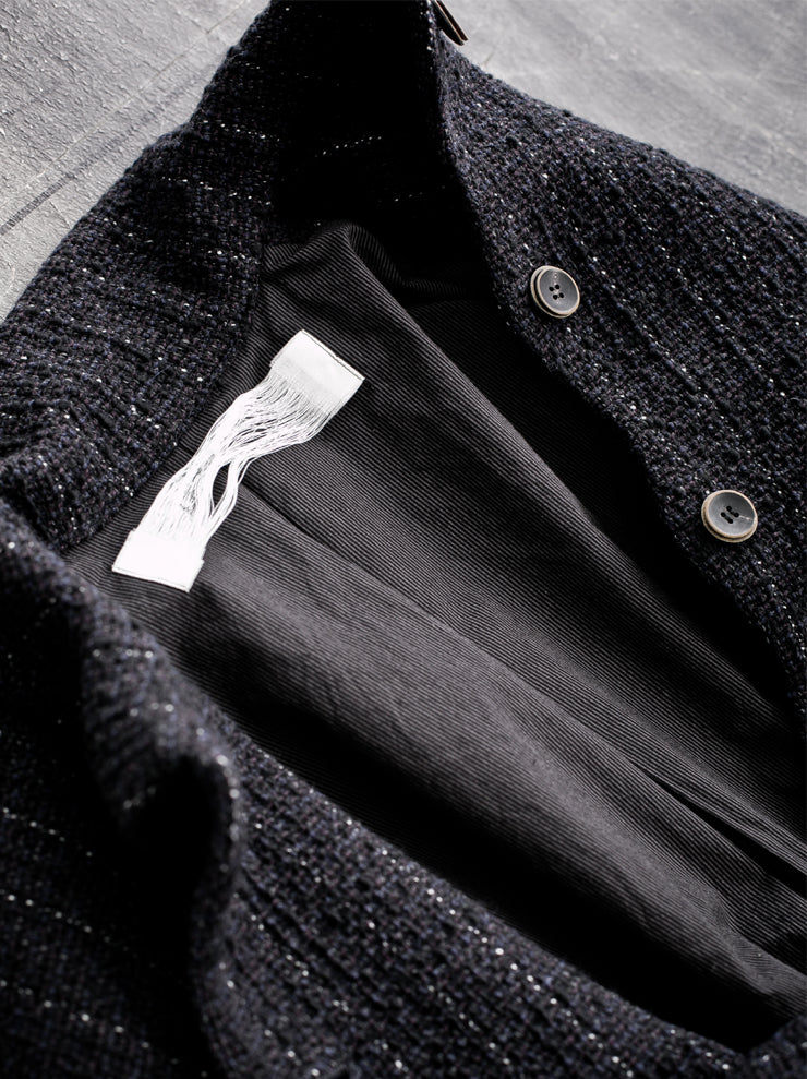 individual sentiments<br> Tweed jacket NAVY BLACK