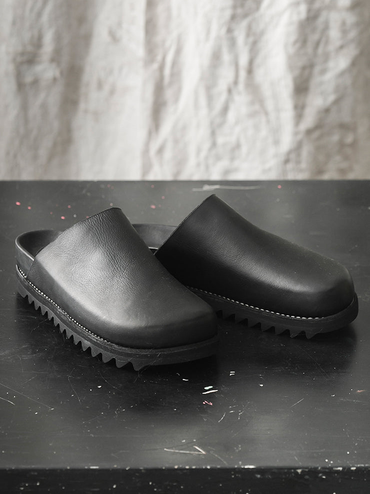 GUIDI<br> MENS leather sandals BRK05 MATTE BLACK / CALF FULL GRAIN