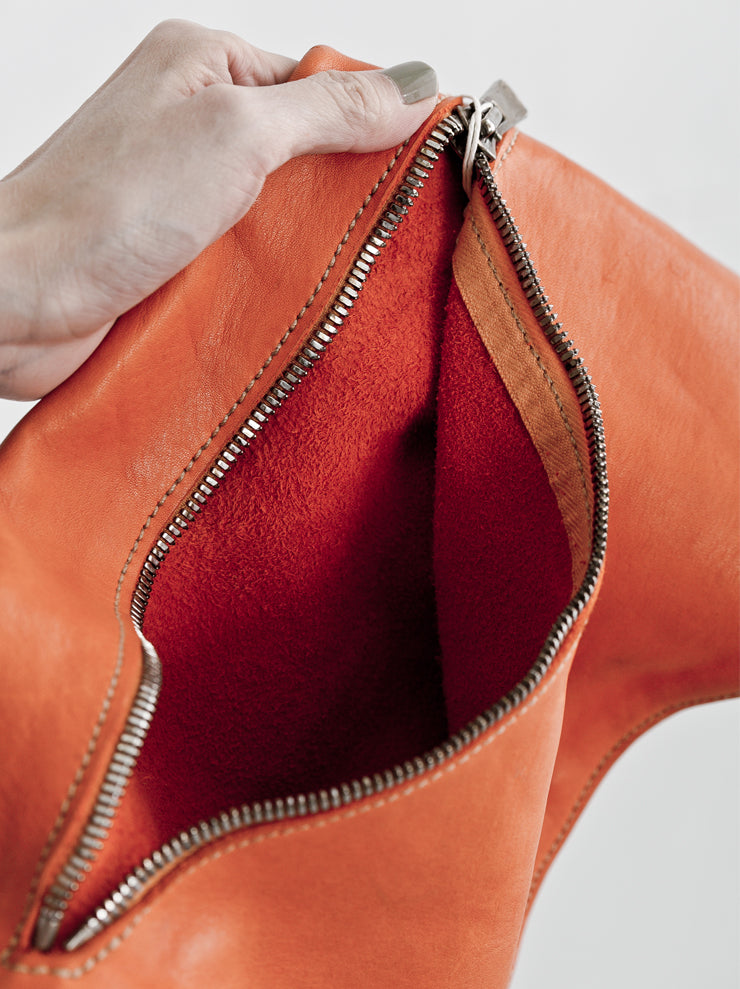 GUIDI<br> Q10 Shoulder bag ORANGE / SOFT HORSE FG CV21T