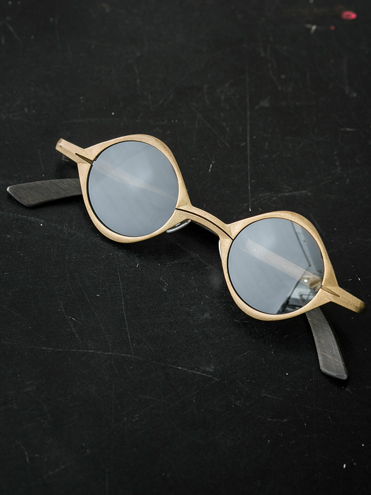 RIGARDS×DETAJ<br> Copper x solid wood sunglasses GOLD PATINA / RG0825DT