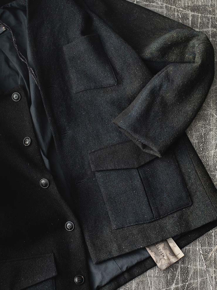BIEK VERSTAPPEN<br> MENS Donegal wool tweed jacket