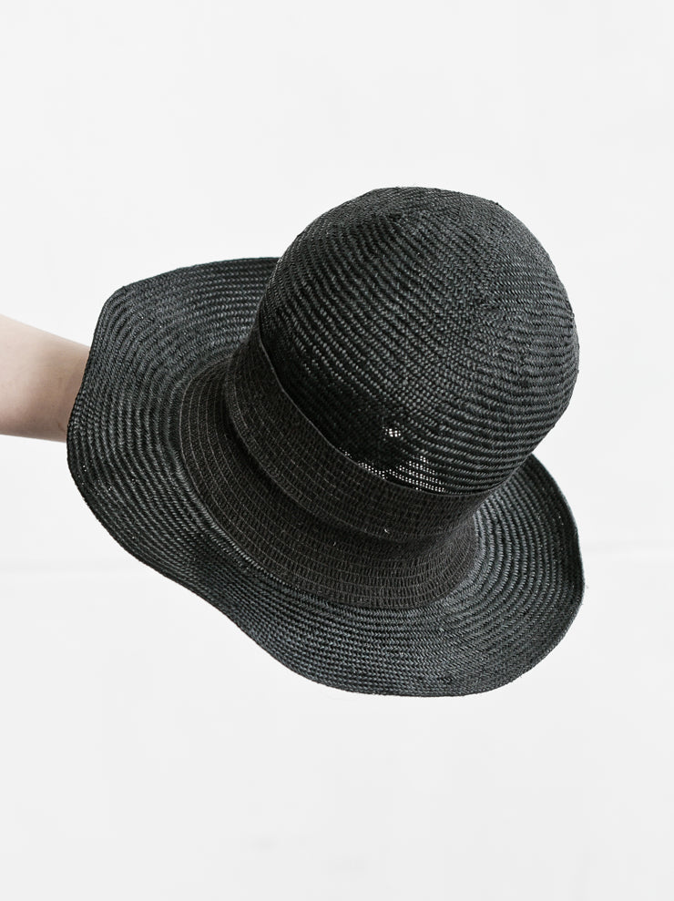 HORISAKI<br> SHMI005 Sisal Straw Hat BLACK