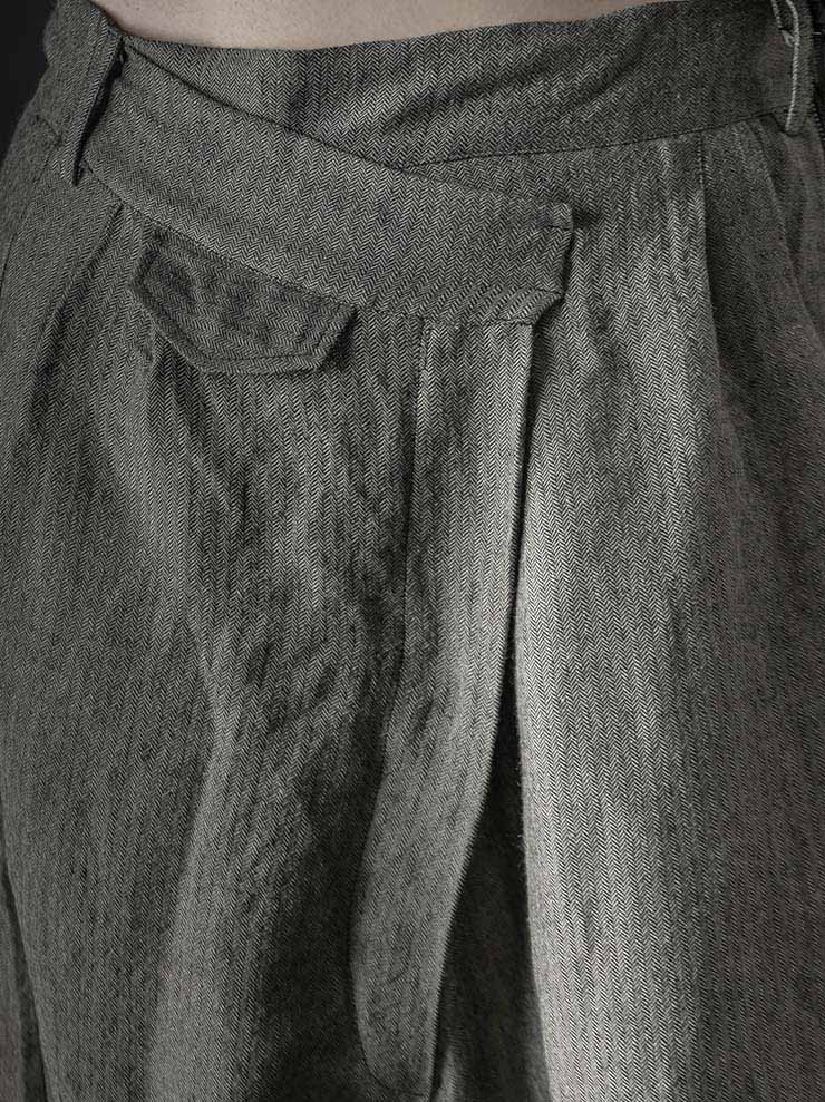 s°n / serien°umerica<br> WOMENS Asymmetric tweed trousers / GRAY