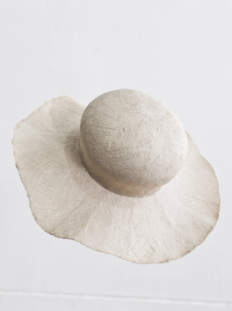 HORISAKI<br> Long brim straw hat NATURAL