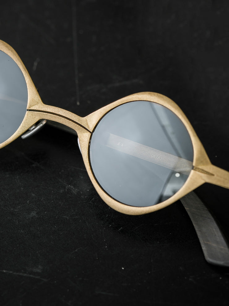 RIGARDS×DETAJ<br> Copper x solid wood sunglasses GOLD PATINA / RG0825DT