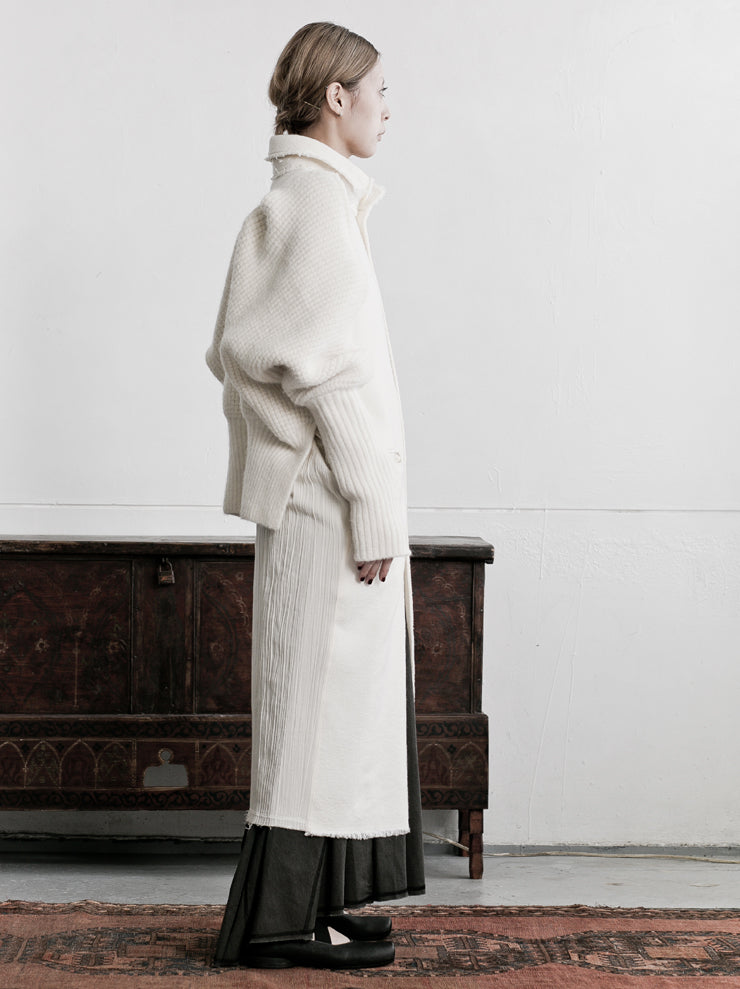 Phaédo<br> long coat WHITE