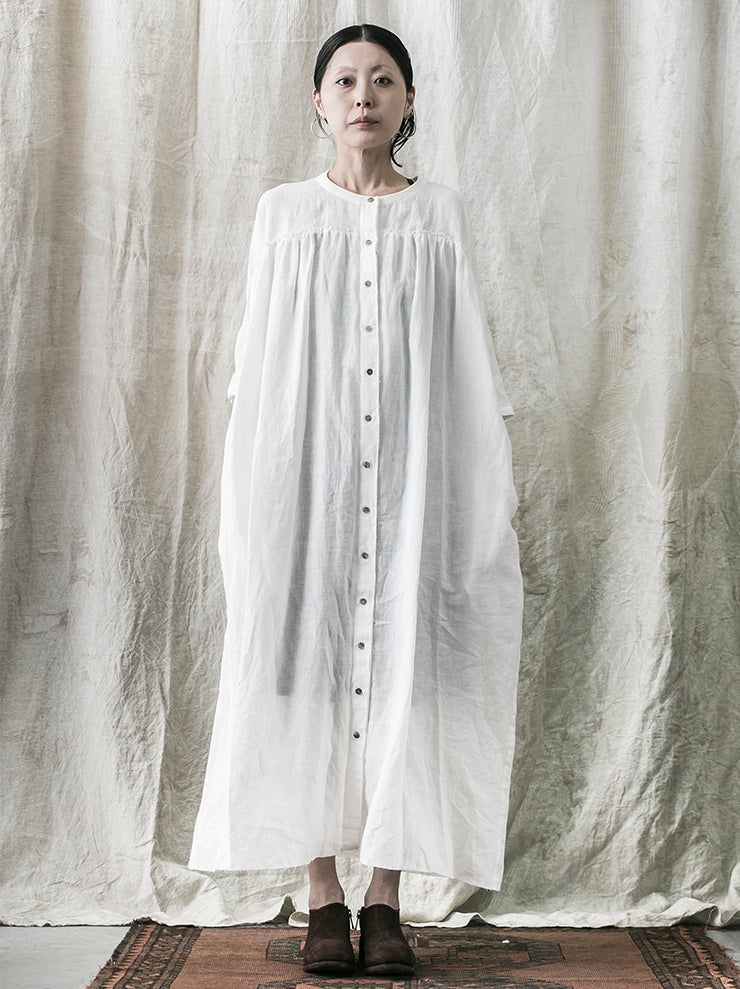 individual sentiments<br> WOMENS Linen shirt dress WHITE