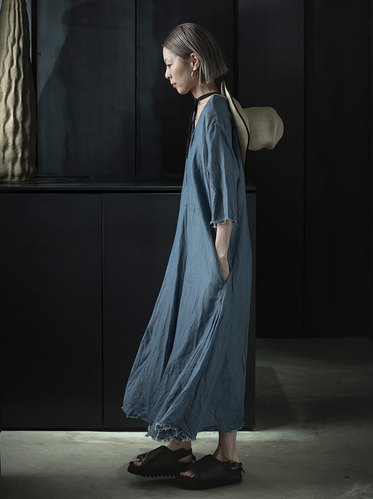 ATELIER SUPPAN<br> WOMENS blue dress / WASHED BLUE