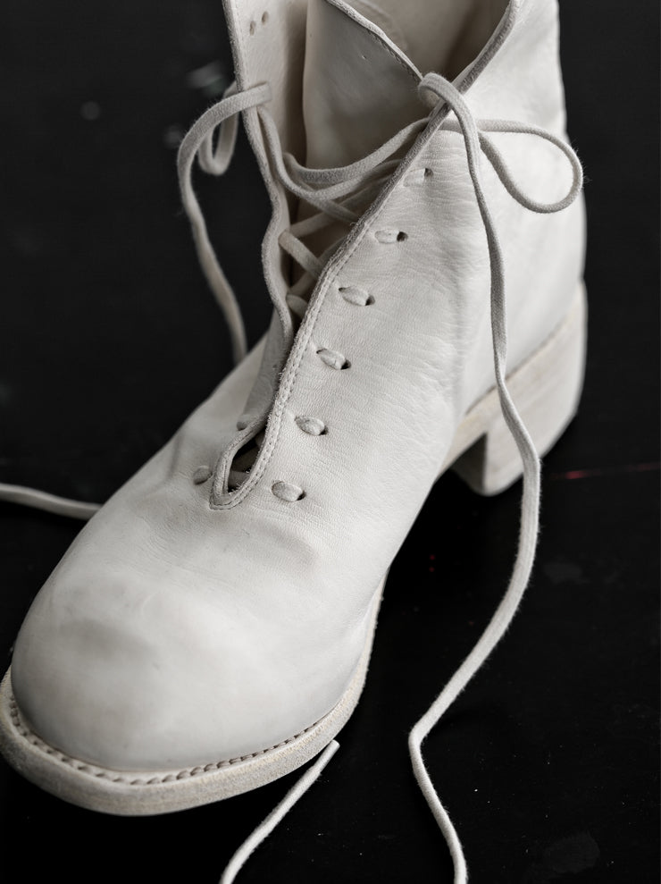 GUIDI<br> Men's short lace-up boots PL11L WHITE CO00T / DONKEY FG