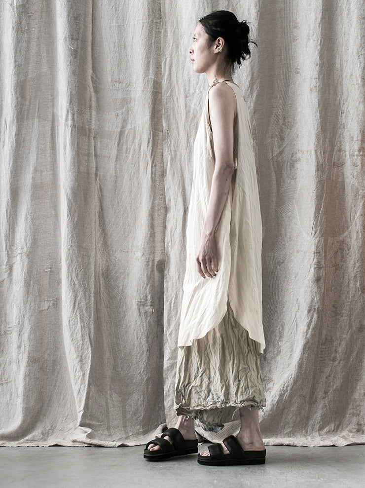 ATELIER SUPPAN<br> WOMENS long tank TEA DYED