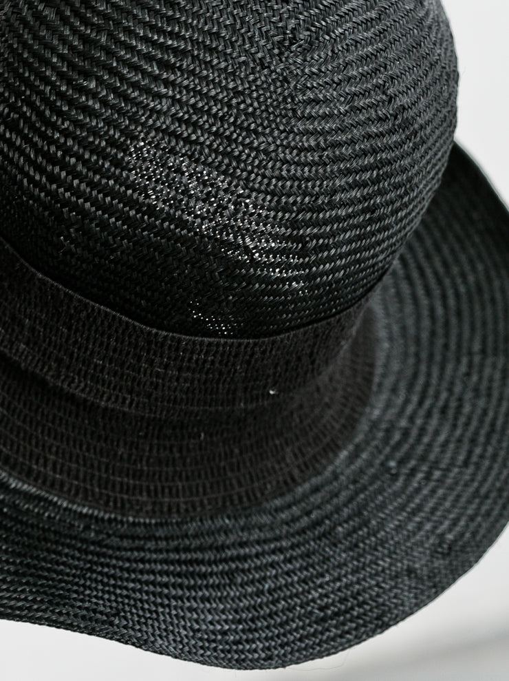 HORISAKI<br> SHMI005 Sisal Straw Hat BLACK