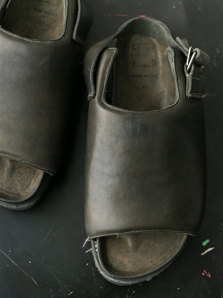 GUIDI<br> MENS Rubber Sole Sandals BRK04 CV31T / CALF FG