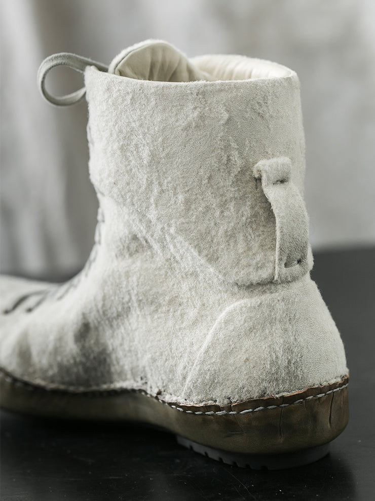 EMATYTE<br> MENS Sheep Leather-merino Eskimo Shoes / ECRU