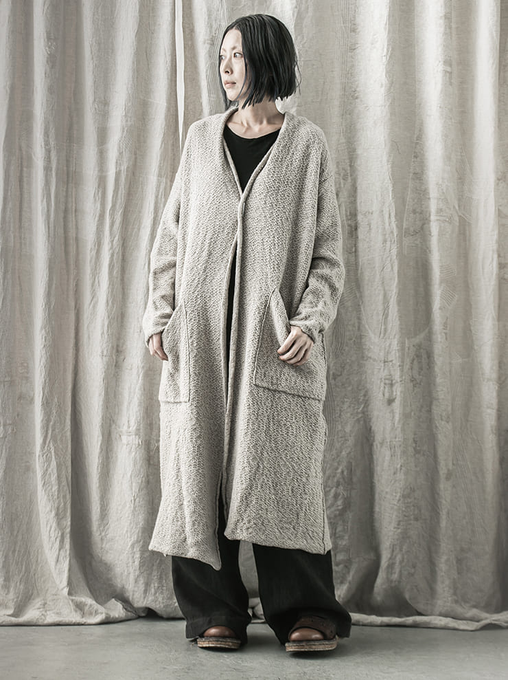 DANIEL ANDRESEN<br> IRIS long knit coat / ECRU