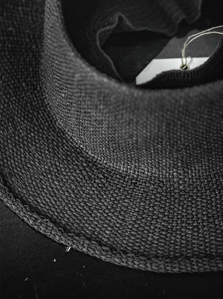 HORISAKI<br> SHBOJO Paper Straw Visor Hat BLACK
