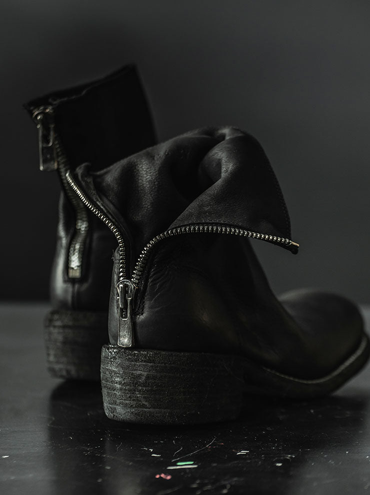 GUIDI, WOMENS バックジップブーツ 796 BLKT / BABY CALF FULL GRAIN