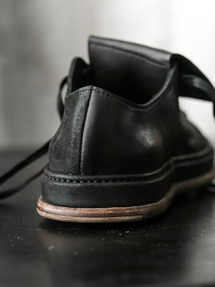 SEYE <br>MENS Low overtan leather shoes / BLACK×NATURAL