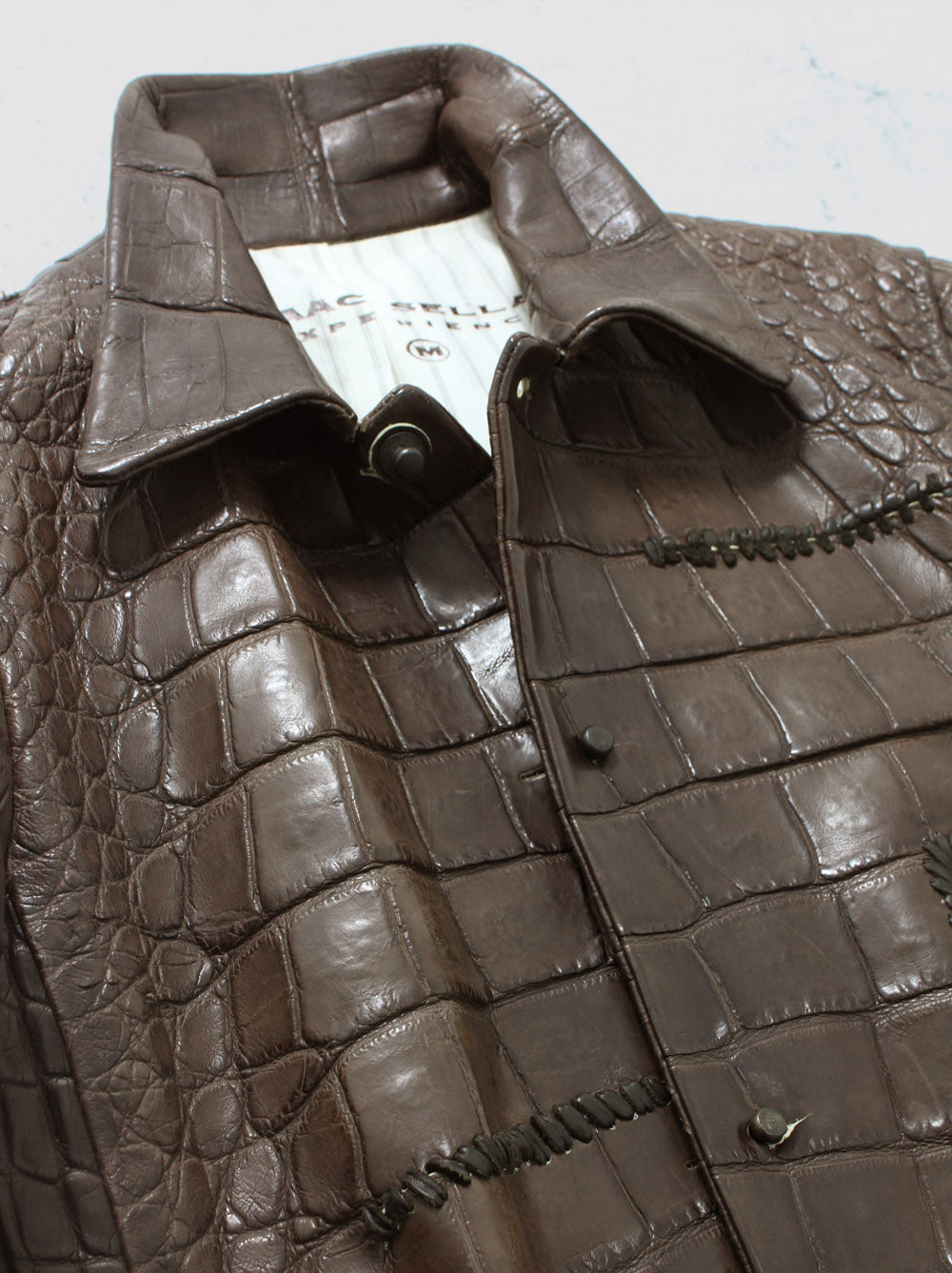 ISAAC SELLAM EXPERIENCE<br> crocodile leather blouse<br> SIZE/M