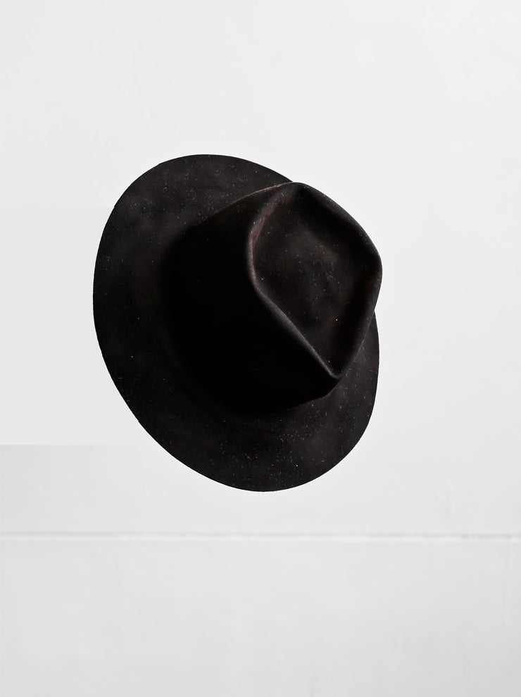 HORISAKI<br> Burned Beaver Farson Brero Hat BLACK